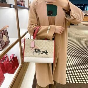 Coach CE645 Lunar New Year Dempsey Carryall With Rabbit And Carriage Gold/Light